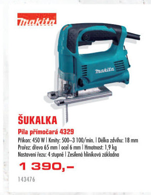 Elektronická přímočará pila Makita 4329