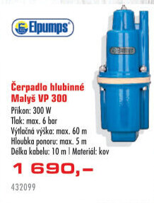 Hlubinné čerpadlo Malyš VP 300 Elpumps
