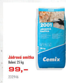 Jádrová omítka Cemix