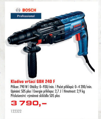 Kladivo vrtací GBH 240 Bosch Professional
