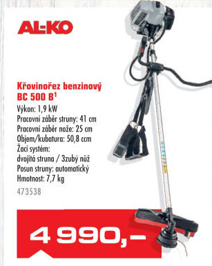 Křovinořez benzinový AL-KO BC 500 B