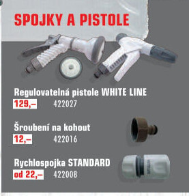Stříkací regulovatelná pistole na hadici White Line