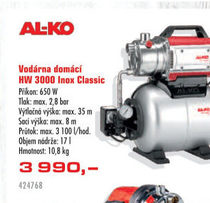 Vodárna domácí HW 3000 INOX Classic Al-ko
