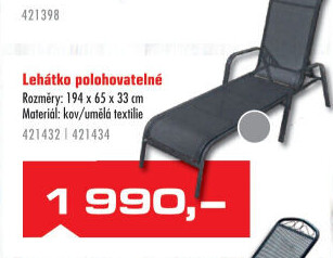 Zahradní kovové lehátko ZWC-52
