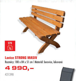 Zahradní lavice Strong