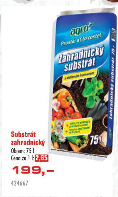 Zahradnický substrát Agro