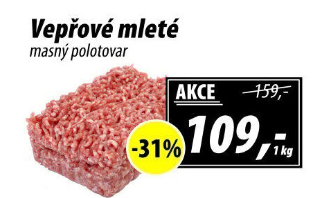 Maso mleté vepřové