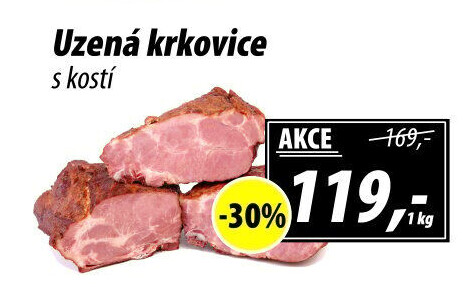 Uzená krkovice s kostí