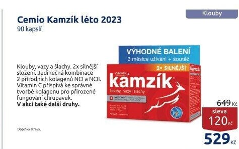 Doplněk stravy na vazy, klouby a šlachy 2x silnější Kamzík Cemio