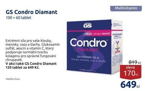 Doplněk stravy tablety Condro Diamant GS