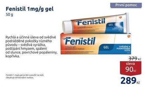 Gel po bodnutí hmyzem Fenistil