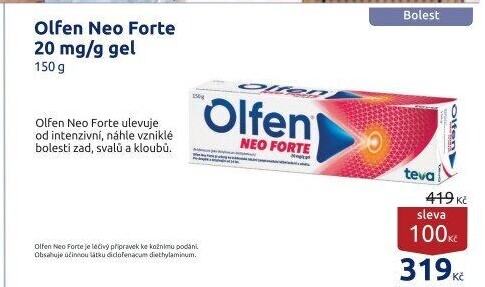 Gel proti bolesti a zánětu kloubů Olfen Neo Forte