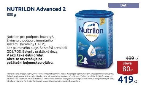 Kojenecká výživa Nutrilon Advanced