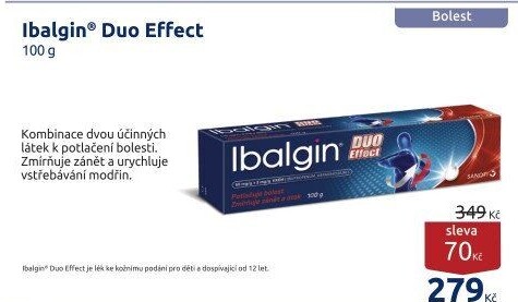 Krém proti bolesti Duo effect Ibalgin