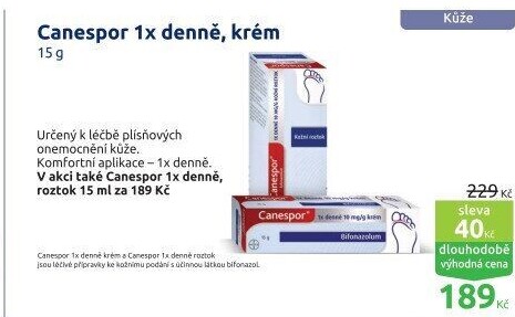 Krém proti plísním 1x denně Canespor