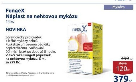 Náplast na nehtovou mykózu FungeX