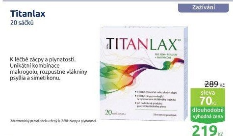 Přípravek proti zacpě Titanlax