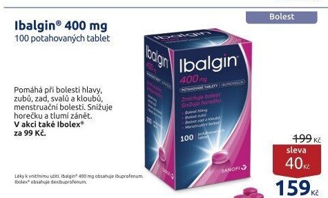 Tablety proti bolesti 400 Ibalgin