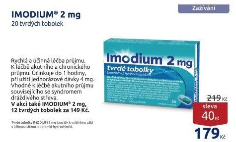 Tobolky proti průjmu Imodium