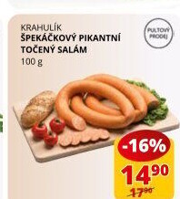 Salám špekáčkový pikantní točený Krahulík