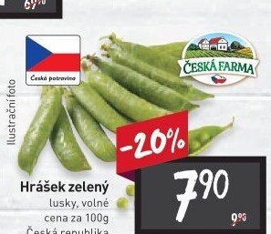 Hrášek zelený Česká farma