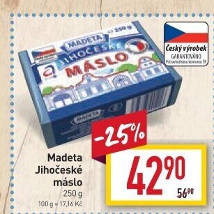 Máslo Jihočeské Madeta