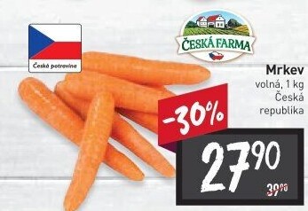 Mrkev Česká farma