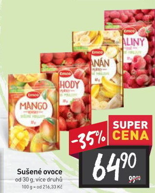 Ovoce sušené mrazem Emco