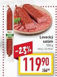 Salám lovecký Vysočina Hodice