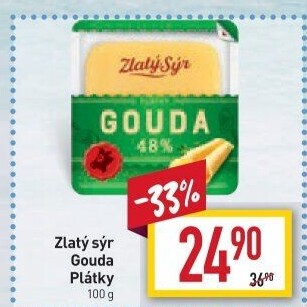 Sýr Gouda 48% Zlatý sýr Milkpol