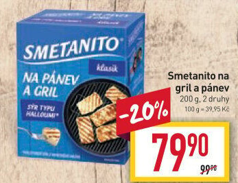 Sýr Smetanito na gril Želetava