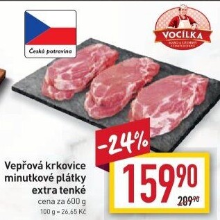 Vepřová krkovice bez kosti Vocílka