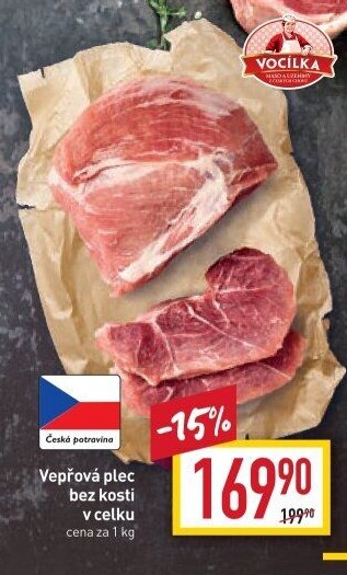 Vepřová plec bez kosti Vocílka