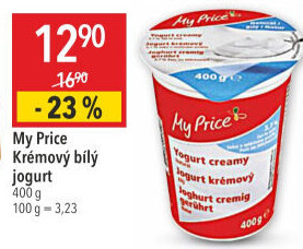 Bílý jogurt krémový My Price