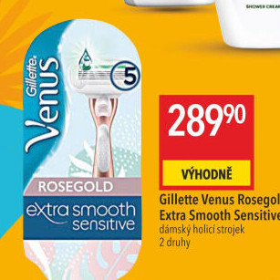 Holicí strojek dámský Rose Gold Extra Smooth Sensitive Gillette Venus
