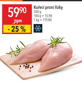 Kuřecí prsní řízky mražené