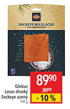 Losos divoký Sockeye uzený Globus