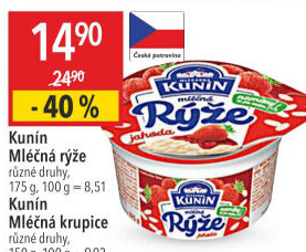 Mléčná rýže Kunín