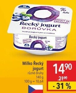 Ochucený jogurt řecký 0% Milko