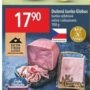Šunka dušená výběrová Globus
