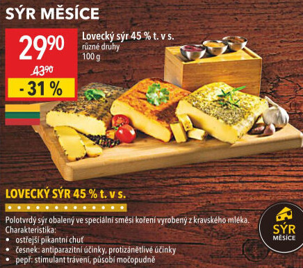 Sýr lovecký 45%