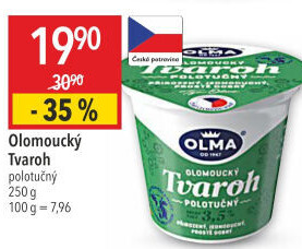 Tvaroh polotučný Olomoucký Olma