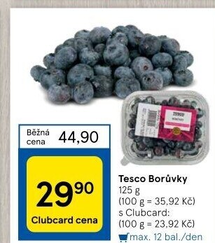 Borůvky Tesco