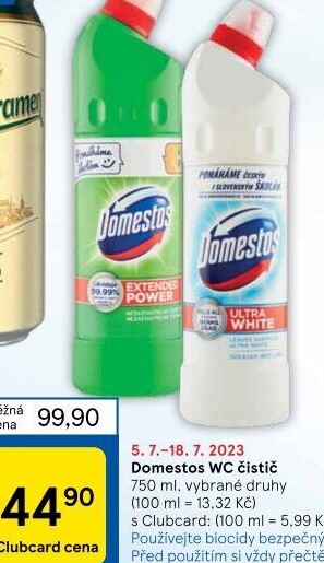 Čistič WC gelový Domestos