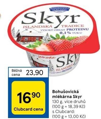Dezert zakysaný ochucený Skyr Bohušovická mlékárna