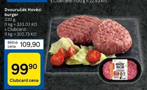 Hovězí burger dvouručák Kostelecké uzeniny