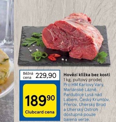 Hovězí přední bez kosti - kližka
