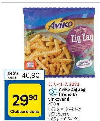 Hranolky vlnky mražené Zig Zag Aviko