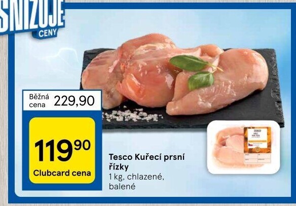 Kuřecí prsní řízky Tesco