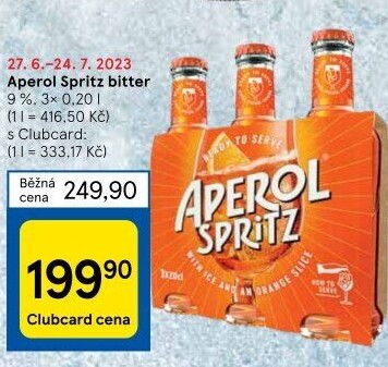Míchaný nápoj Aperol Spritz